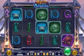 Merlin and the Ice Queen Morgana Slot Game Screenshot Image