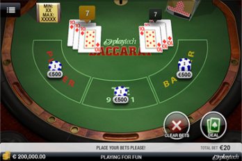 Baccarat without Sidebets Table Game Screenshot Image