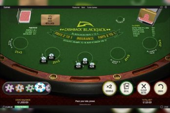 Blackjack Cashback Table Game Screenshot Image