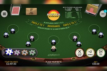 Buster Blackjack Table Game Screenshot Image