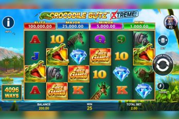 Crocodile Blitz Xtreme Slot Game Screenshot Image