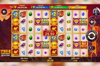 Fire 4: Ca$h Collect Quattro Slot Game Screenshot Image