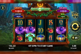 Fire Blaze Classics: Green Wizard Slot Game Screenshot Image