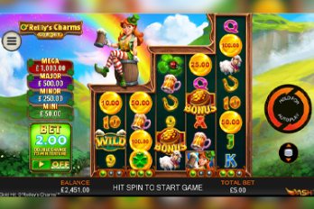 Gold Hit: O'Reilly's Charms Slot Game Screenshot Image