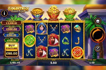 Gold Trio: Sinbad's Riches Slot Game Screenshot Image