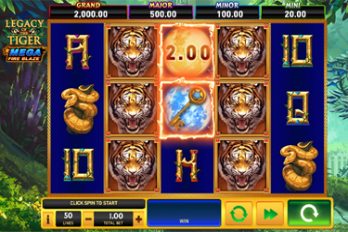 Mega Fire Blaze Jackpots: Legacy of the Tiger Slot Game Screenshot Image