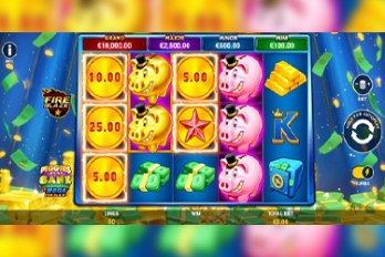 Mega Fire Blaze: Piggies and the Bank Slot Game Screenshot Image