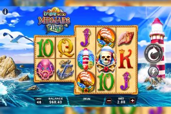 Triple Stop Mermaids Find Slot Game Screenshot Image