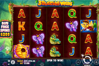 3 Buzzing Wilds Slot Game Screenshot Image
