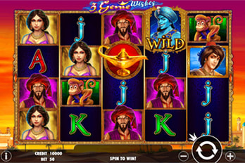 3 Genie Wishes Slot Game Screenshot Image