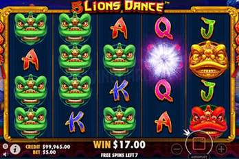 5 Lions Dance Slot Game Screenshot Image