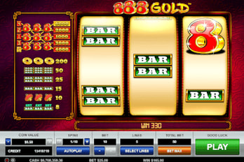 888 Gold Slot Game Screenshot Image