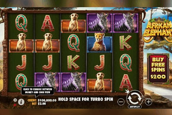 African Elephant Slot Game Screenshot Image