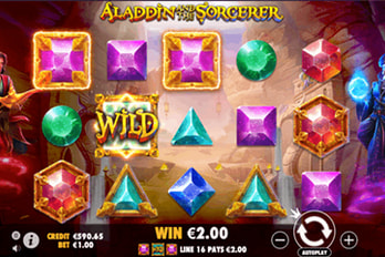 Aladdin and the Sorcerer Slot Game Screenshot Image