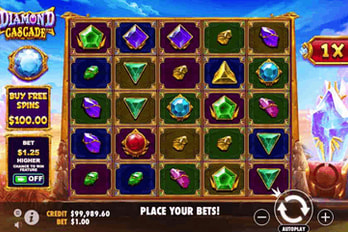Diamond Cascade Slot Game Screenshot Image