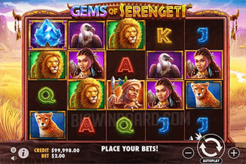 Gems of Serengeti Slot Game Screenshot Image
