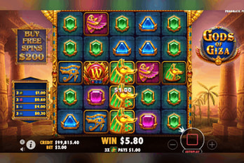 Gods of Giza Slot Game Screenshot Image
