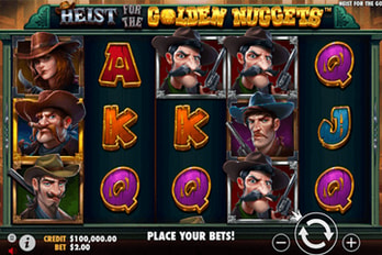 Heist for the Golden Nuggets Slot Game Screenshot Image