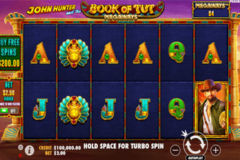 John Hunter and the Book of Tut Megaways Slot Game Screenshot Image