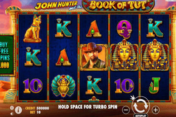 John Hunter and the Book of Tut Slot Game Screenshot Image