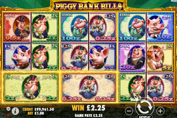Piggy Bank Bills Slot Game Screenshot Image