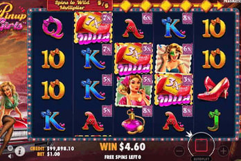 Pinup Girls Slot Game Screenshot Image