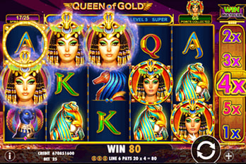 Queen of Gold Slot Game Screenshot Image