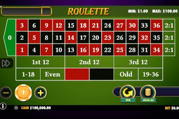 Roulette Crystal Table Game Screenshot Image