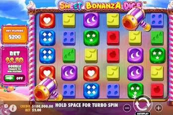 Sweet Bonanza Dice Slot Game Screenshot Image