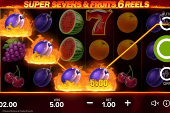 5 Super Sevens & Fruits: 6 Reels Slot Game Screenshot Image