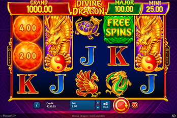 Divine Dragon: Hold and Win Slot Game Screenshot Image