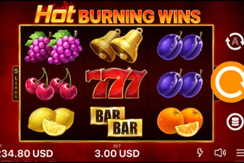 Hot Burning Wins Slot Game Screenshot Image