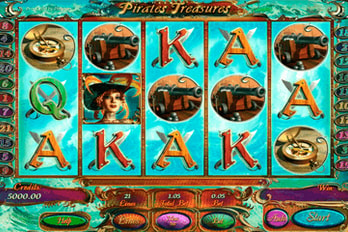 Pirates Treasures Deluxe Slot Game Screenshot Image