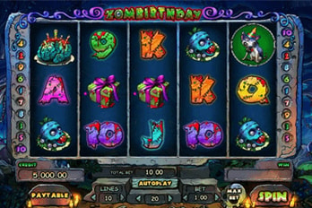 Zombirthday Slot Game Screenshot Image