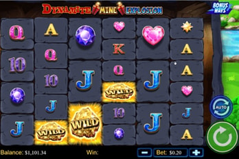 Dynamite Mine Explosion Slot Game Screenshot Image