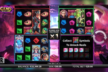 Gems: Infinity Reels Slot Game Screenshot Image