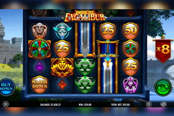 Towering Pays Excalibur Slot Game Screenshot Image
