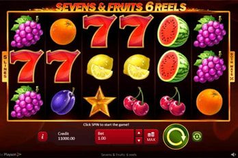 5 Super Sevens & Fruits: 6 reels Slot Game Screenshot Image