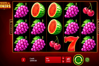 Fruits & Jokers: 20 lines Slot Game Screenshot Image