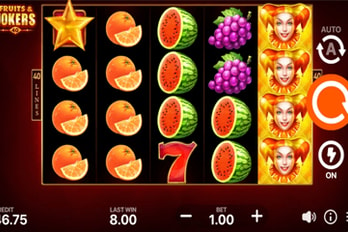 Fruits & Jokers: 40 lines Slot Game Screenshot Image
