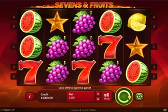 Sevens & Fruits Slot Game Screenshot Image