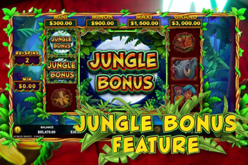 Bonus Wheel Jungle Slot Game Screenshot Image