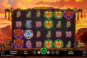 Buffalo Mania Deluxe Slot Game Screenshot Image