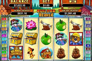 Builder Beaver Slot Game Screenshot Image