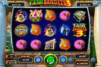 Cash Bandits 3 Slot Game Screenshot Image