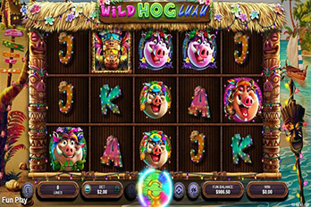 Wild Hog Luau Slot Game Screenshot Image