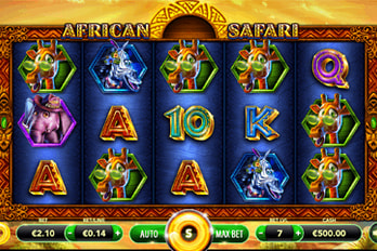 African Safari Slot Game Screenshot Image