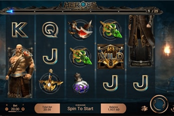 Heroes: Rise of the Legend Slot Game Screenshot Image