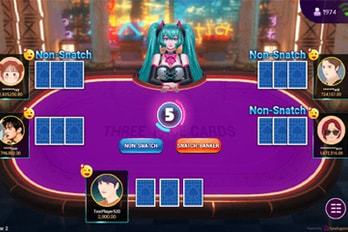 Three Face Cards Table Game Screenshot Image