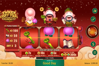 Three Lucky Stars Slot Game Screenshot Image